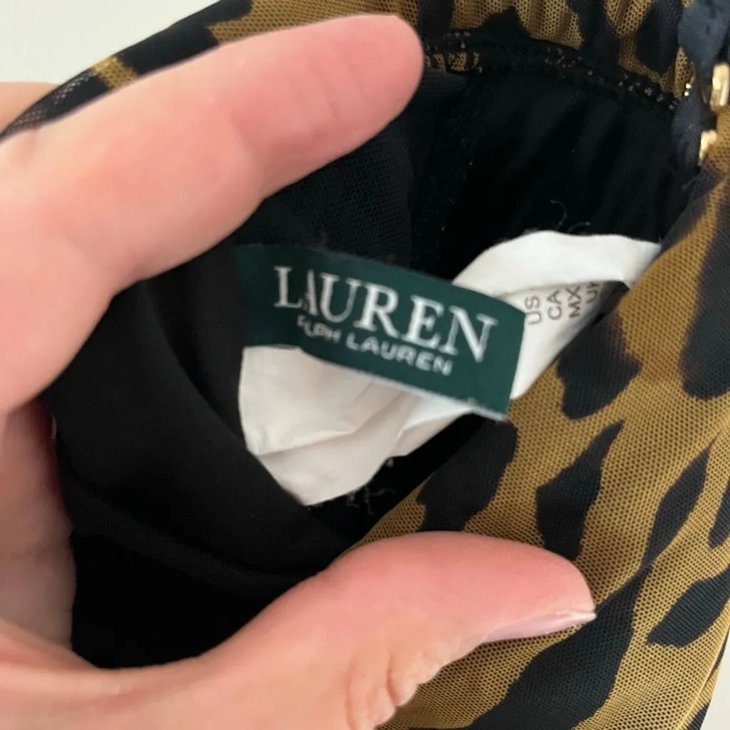 LAUREN By Ralph Lauren Ocelot Leopard Print Fly Away One-Piece Swimsuit Size 18 - Image 12