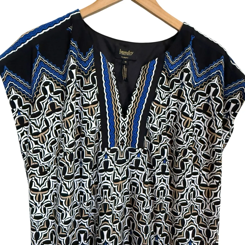 Laundry By Shell Segal Retro Geo Design Multi Color Dress Women's Size Medium - Image 2
