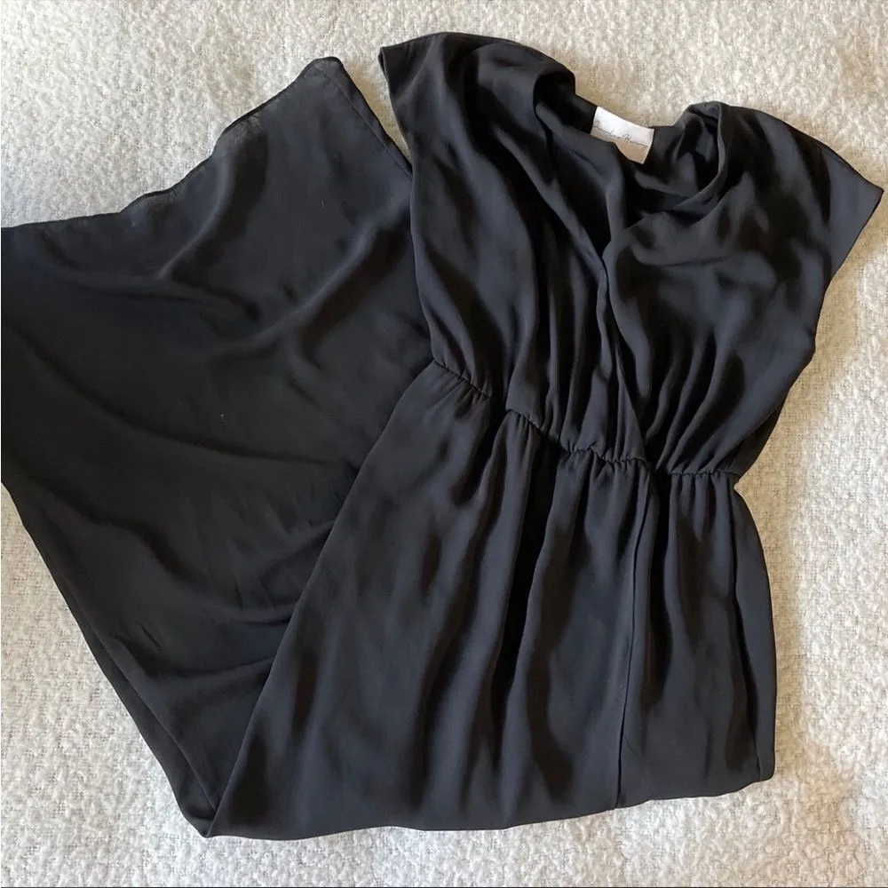 Charles Henry faux wrap black dress M - Image 2