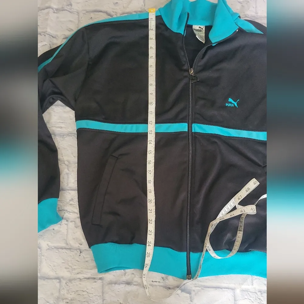 PUMA Retro Track Style Jacket Black & Blue Size XL - Image 6
