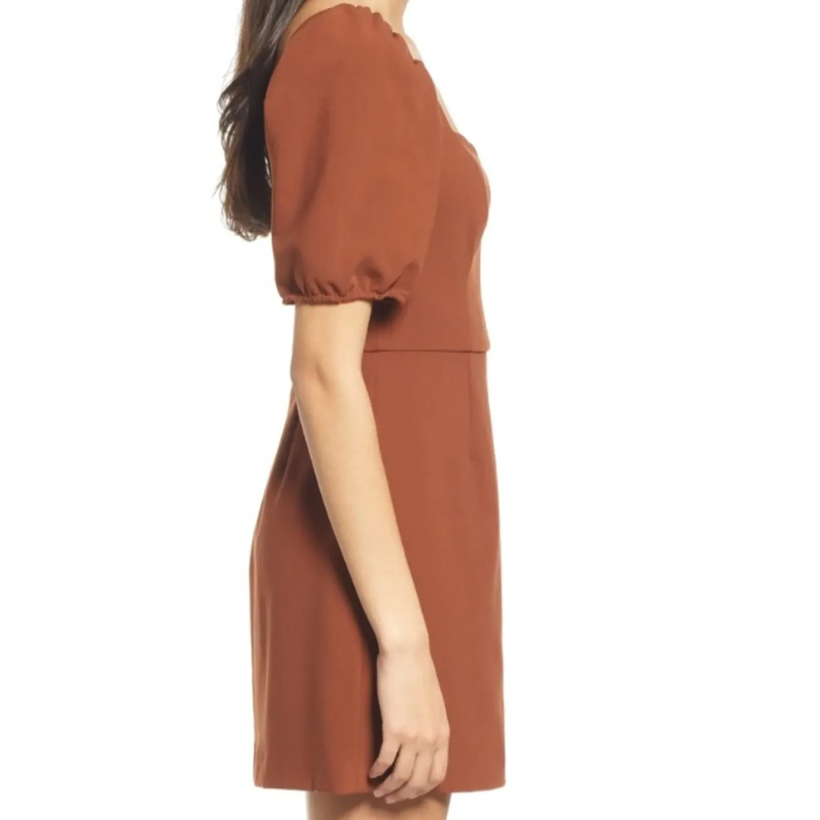 French Connection Berina Whisper Minidress in Casablanca Brown Size 12 - Image 7