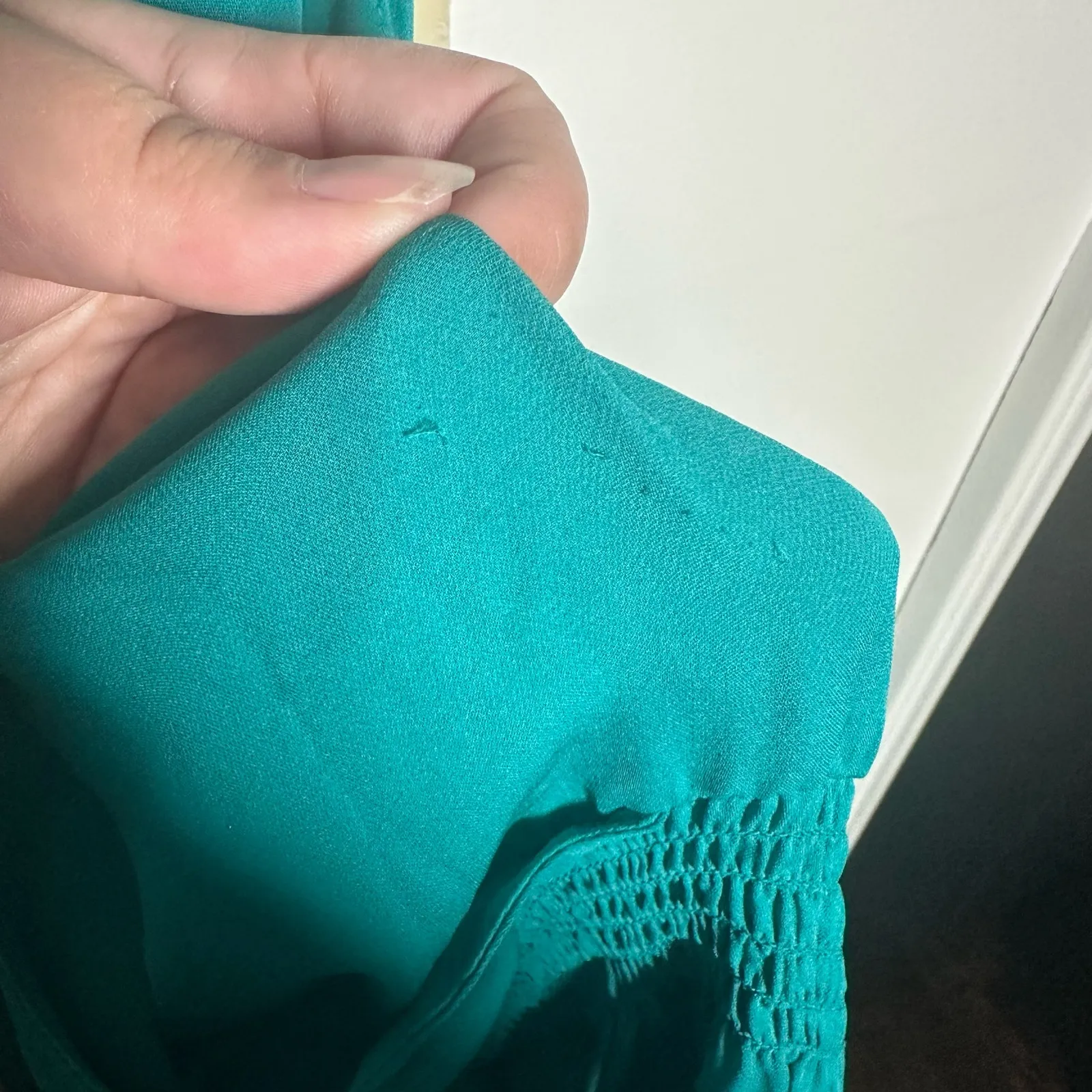 Parker Women's Nathan 100% Silk Halter Dress Laguna Blue Teal Size Small Wedding - Image 9