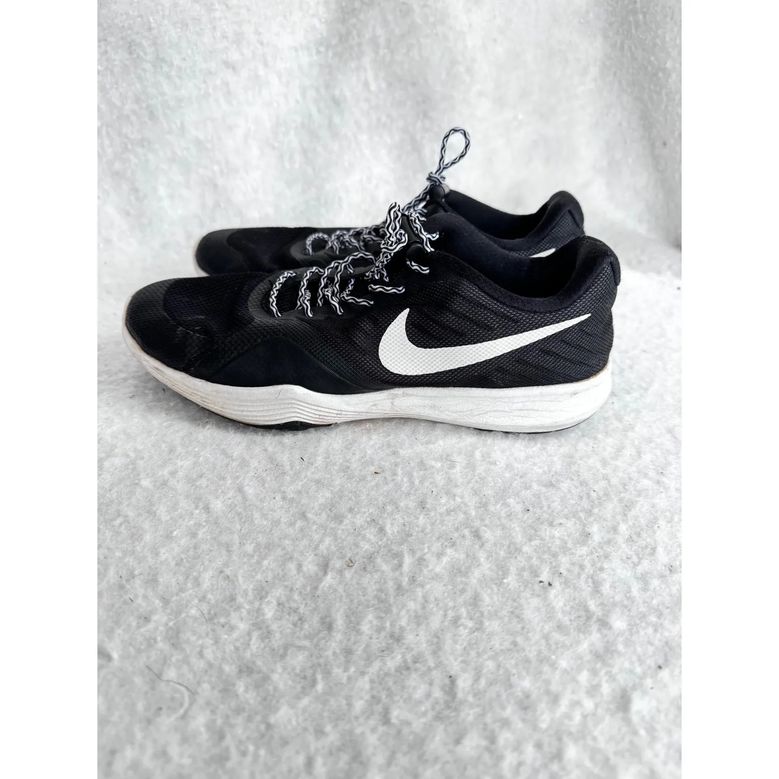 Nike City Trainer Black White Mesh Lace‎ Up Athletic Shoes Women's 7.5 - Image 4