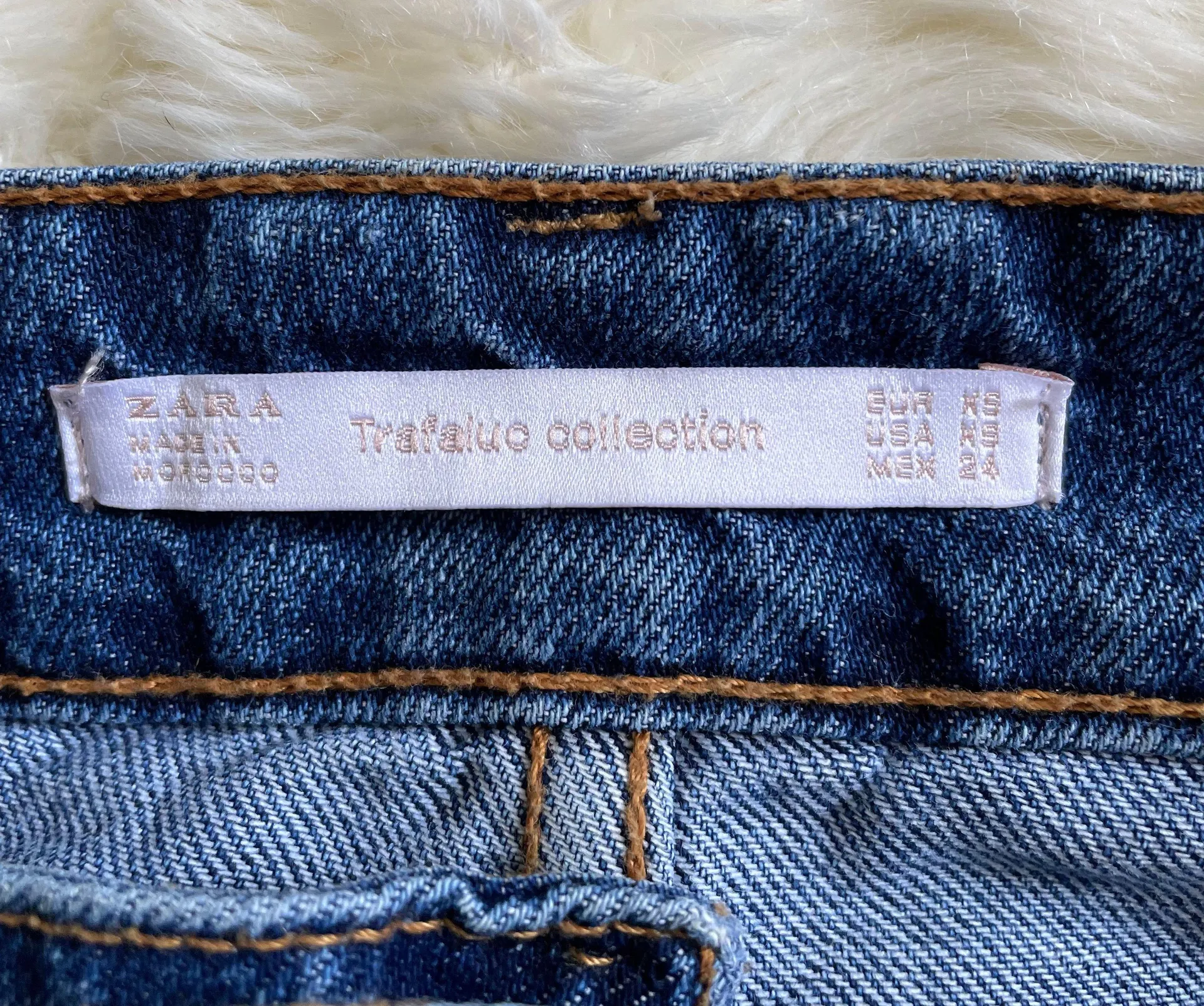 Skirt Rose Flower Embroidered Denim Button Front Mini Blue Red XS - Image 7