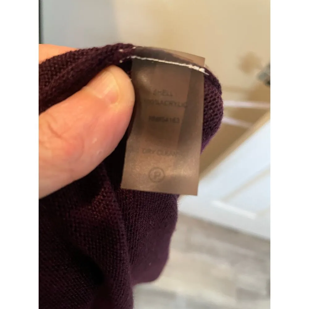 Calvin Klein Women's Puff-Sleeve Sweater Dress. Size XL. Eggplant - Image 9