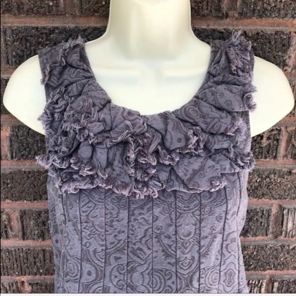 Urban Outfitters Kimchi Blue Brocade Origami Ruffle Dress Medium Tapestry - Image 6