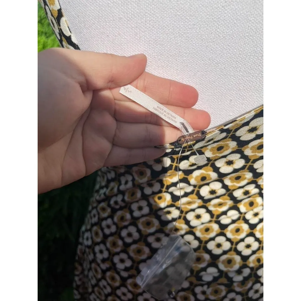 FREE PEOPLE BLACK COMBO CHECK IT DROP WAIST OPEN BACK MINI DRESS SZ S NWOT - Image 7