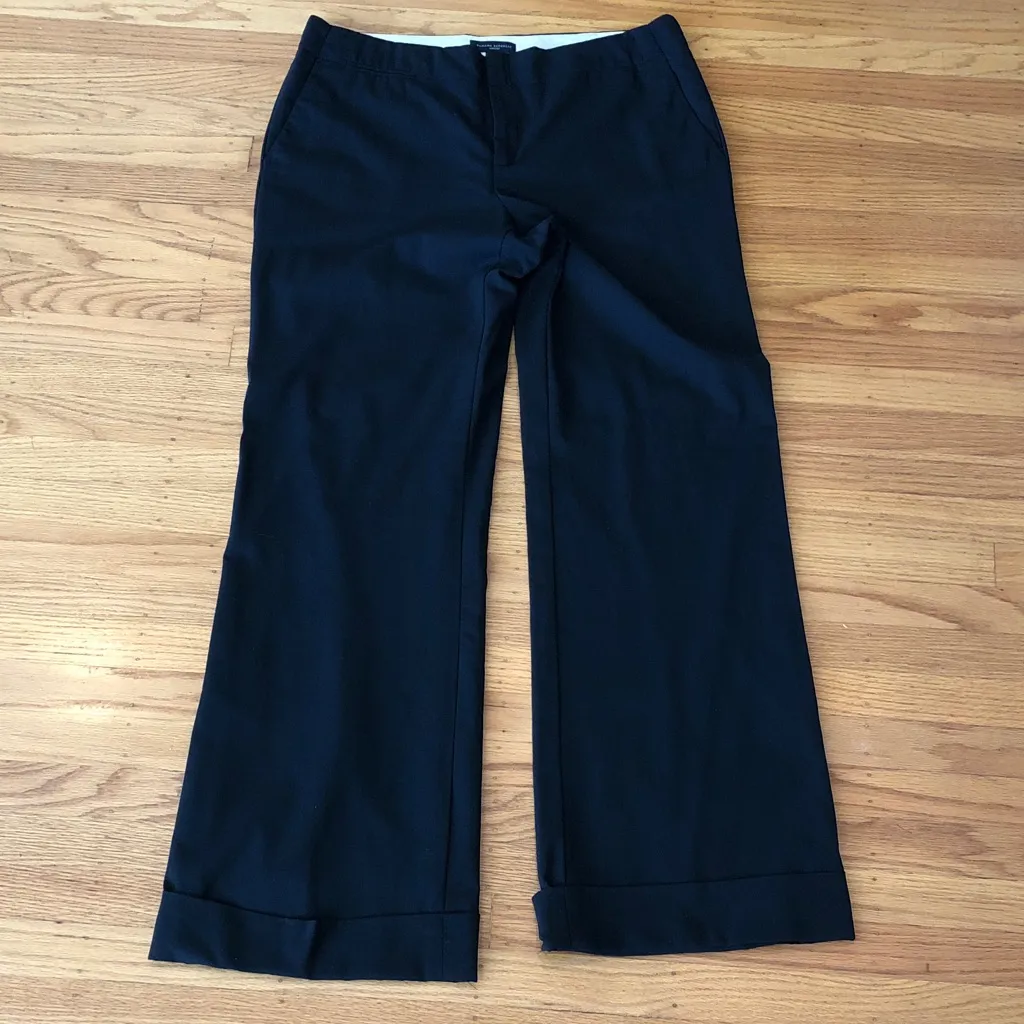 Women's Banana Republic Martin Black Wide Leg Pants, 14 Long - Image 2