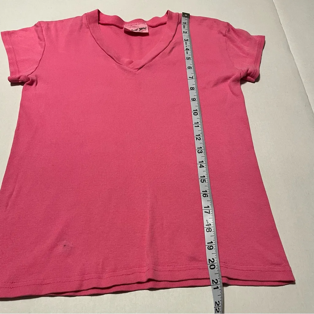 Michael Stars Womens ONE SIZE Barbie‎ Pink Fitted Short Sleeve Shirt *FLAWED* - Image 5