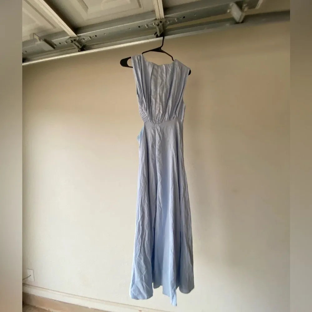 Shop Neighbor by in the beginning blue cutout between midi to maxi dress - Image 12