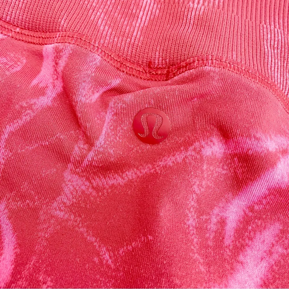 Lululemon Ebb To Street High Rise Tights Leggings: Stone Wash Chianti Red Pink - Image 9