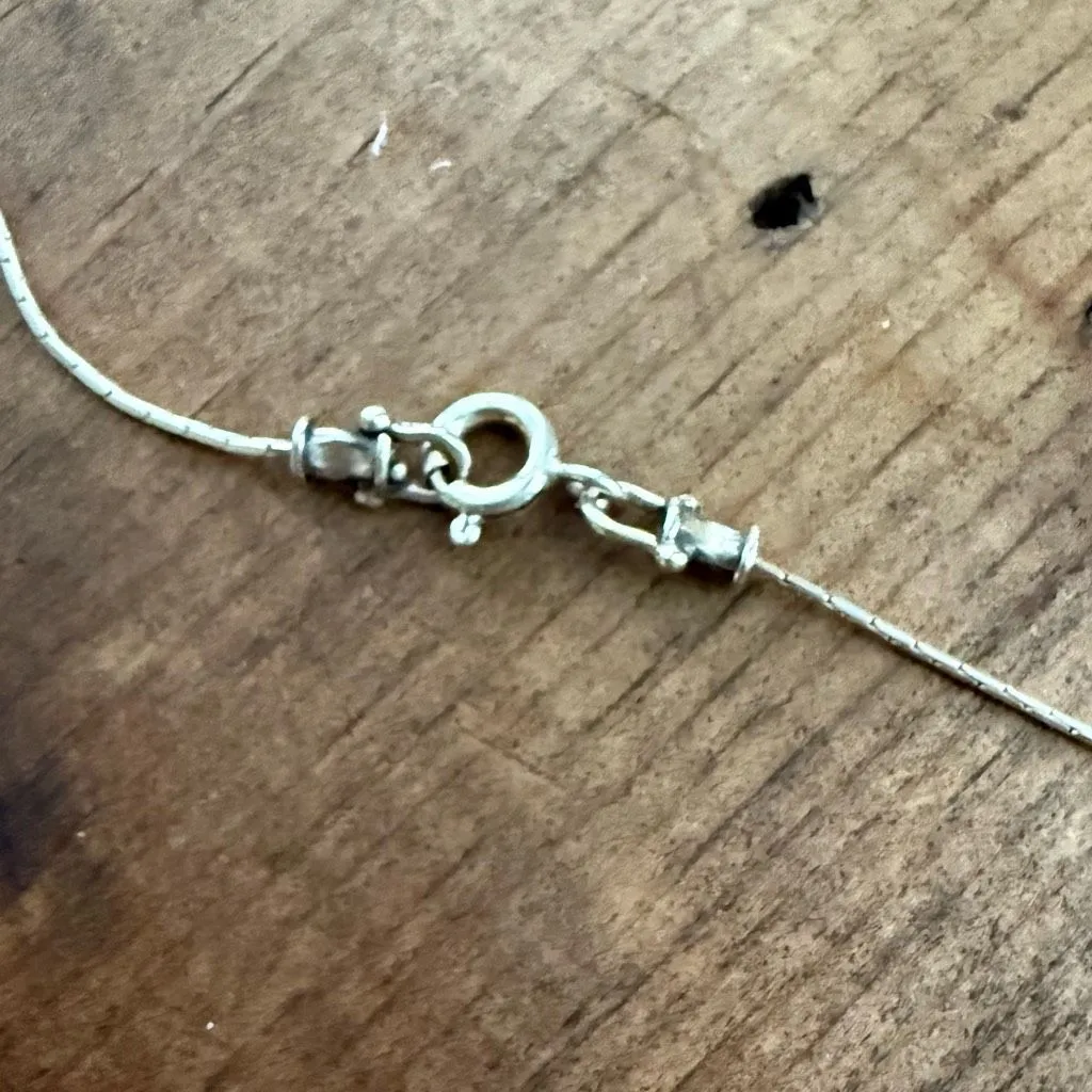 4pc Artisan Blue Opal 925 Sterling Silver Hook Earrings Liquid Silver Chain Pend - Image 7