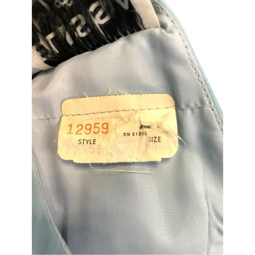 NWT Vintage Elissa of California RARE Light Blue Beaded Cocktail Dress - Image 11