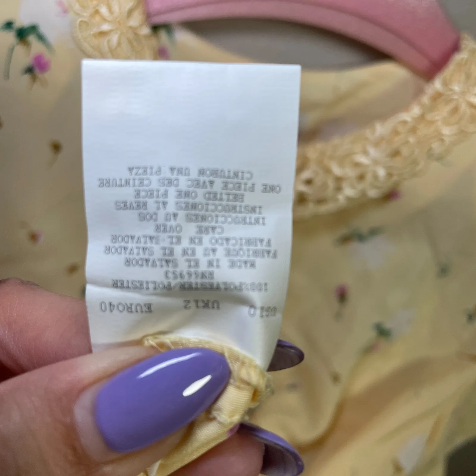 Leslie Fay Dress Vintage Size 10 Belt Midi Cottagecore Secretary Floral Yellow - Image 11