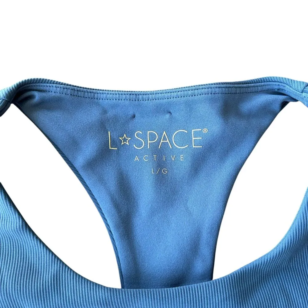 Revolve L*Space L Chasing‎ Rainbows Crop Top Sports Bra Gray Boho Hippie Sporty - Image 5
