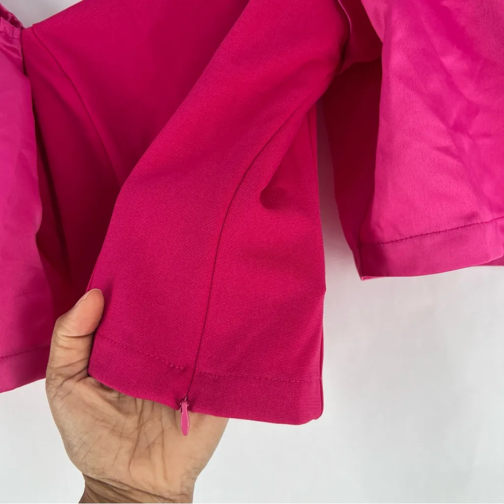 AEL Amy‎ Enjoy Life Square Neck Puff Sleeve Crop Top Pink NWT Size XS - Image 10