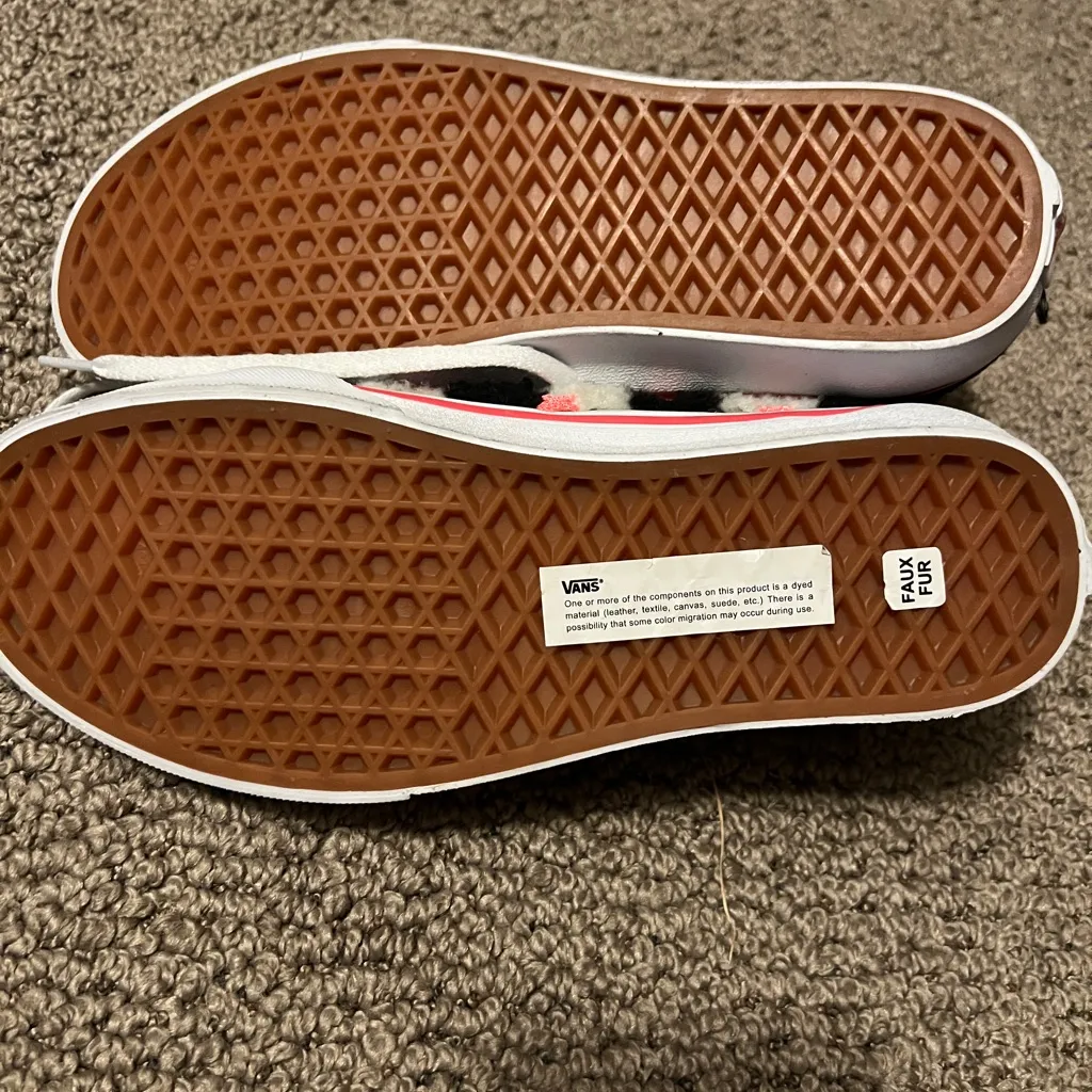 Vans  Women's Black and Pink Checkered High-Tops, Size 5.5 - Image 8