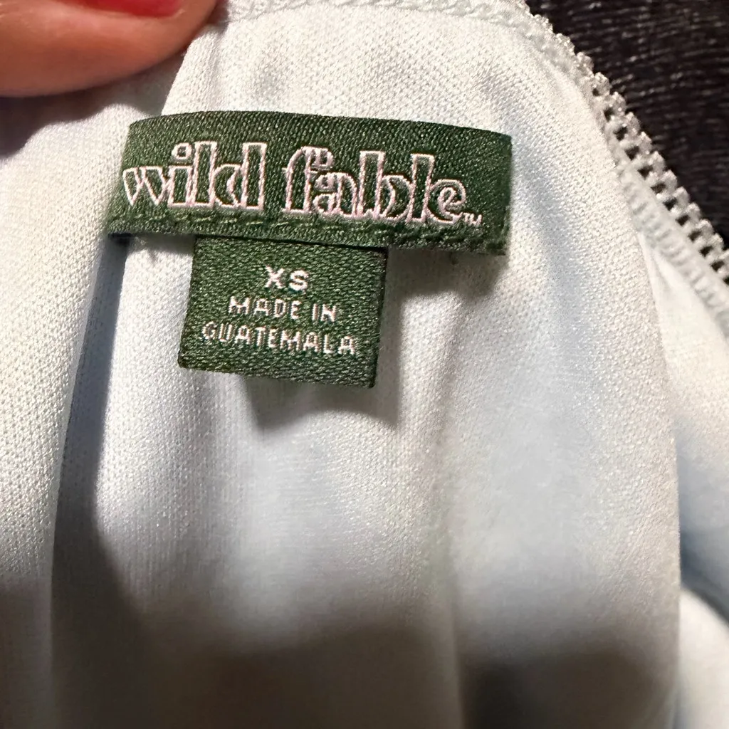 Wild Fable Light Blue Floral Mini Skirt - Image 2