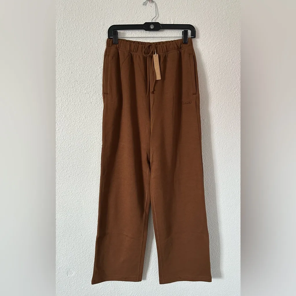 Skims classic fleece 2 piece set hoodie and pants bison sz small Nwt - Image 11