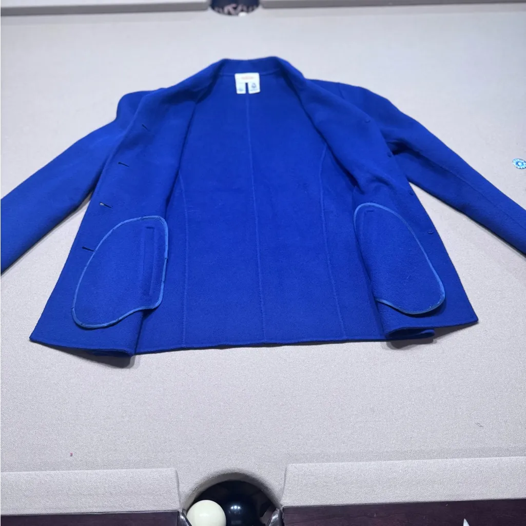 Talbots Vintage Elegant Royal Blue Women's Wool Blazer - Image 5