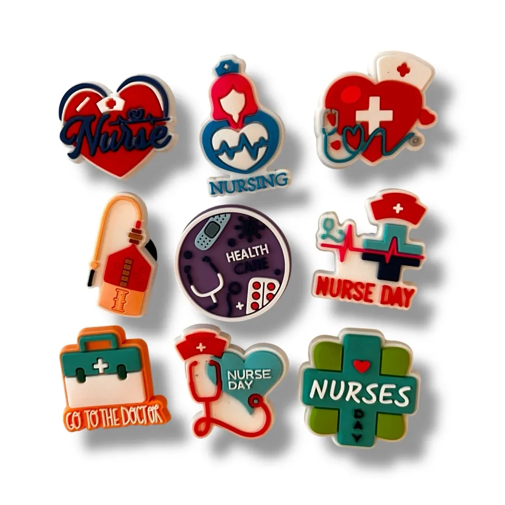 Nurse Medical Nursing Croc Charm Shoe Charm Jibbitz (9 Charms) Cartoon N3 - Image 2