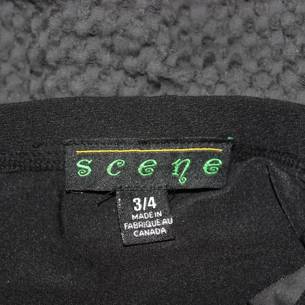 vintage 90s y2k black sexy strapless asymmetrical applique tube maxi dress gown - Image 7