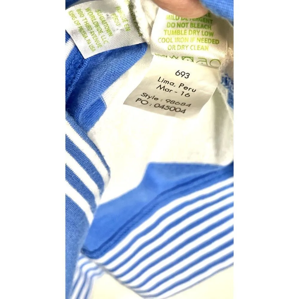 Lilly Pulitzer Marlowe Bay Blue Coconut Stripe Jersey Knit T-shirt Dress sz MEDI - Image 10