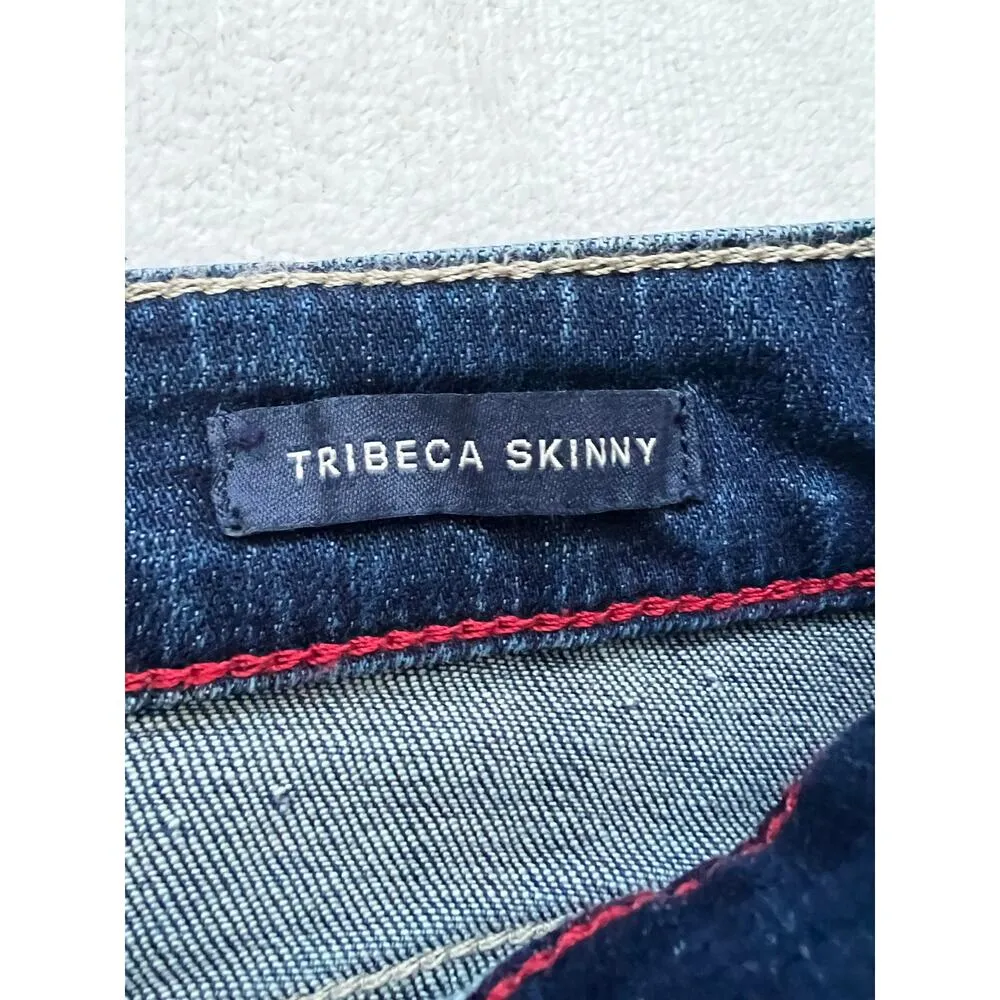 Tommy Hilfiger Dark Wash Mid Rise Tribeca Skinny Jeans Size 10 - Image 5