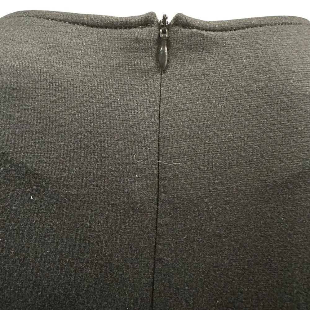 Yathon Black White 3 Quarter Sleeve Keyhole Zip Back Pocket Dress Womens Large - Image 5