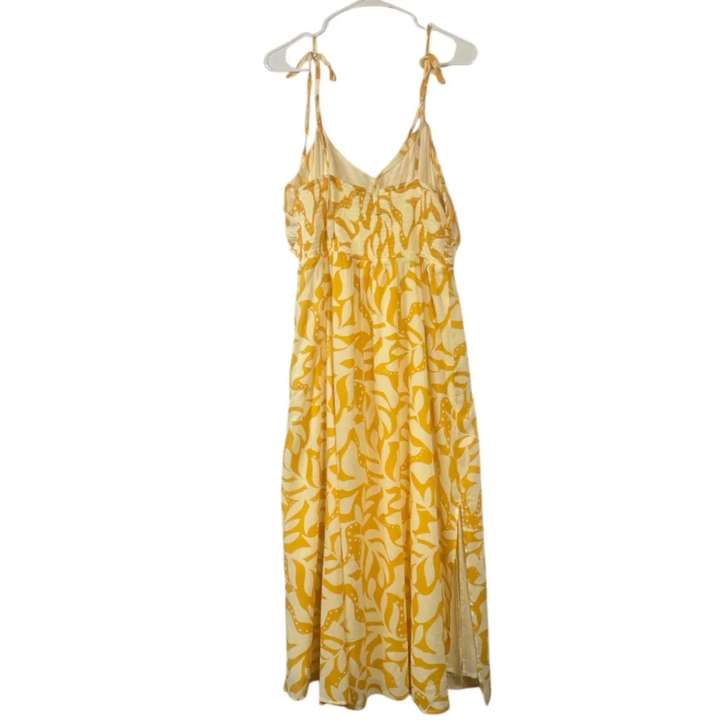 GAP Women’s Classic Yellow Empire waist Floral Printed Midi Dress Size Large NWT - Image 4