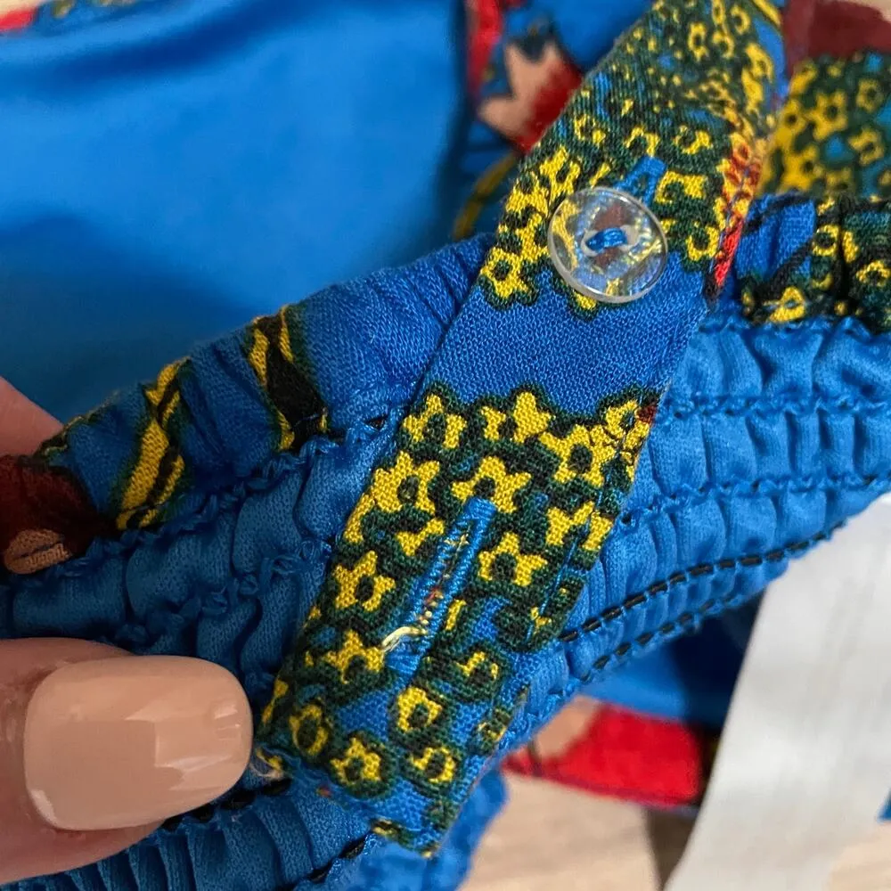 BOG Collective Bustier Crop Top XS Floral Padded Adjustable Straps - Image 3