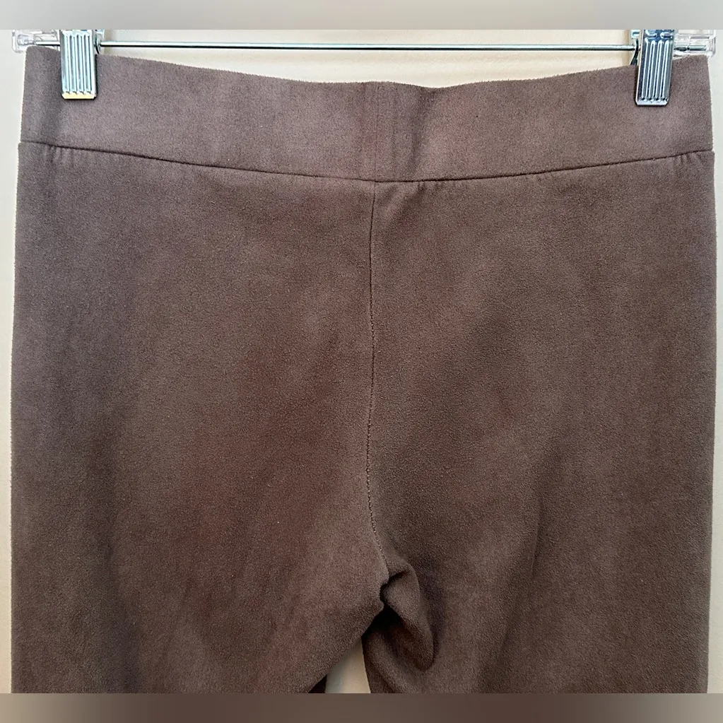 Olivaceous Taupe Faux Suede Ankle Zip Leggings Women's Sz Small - Image 4