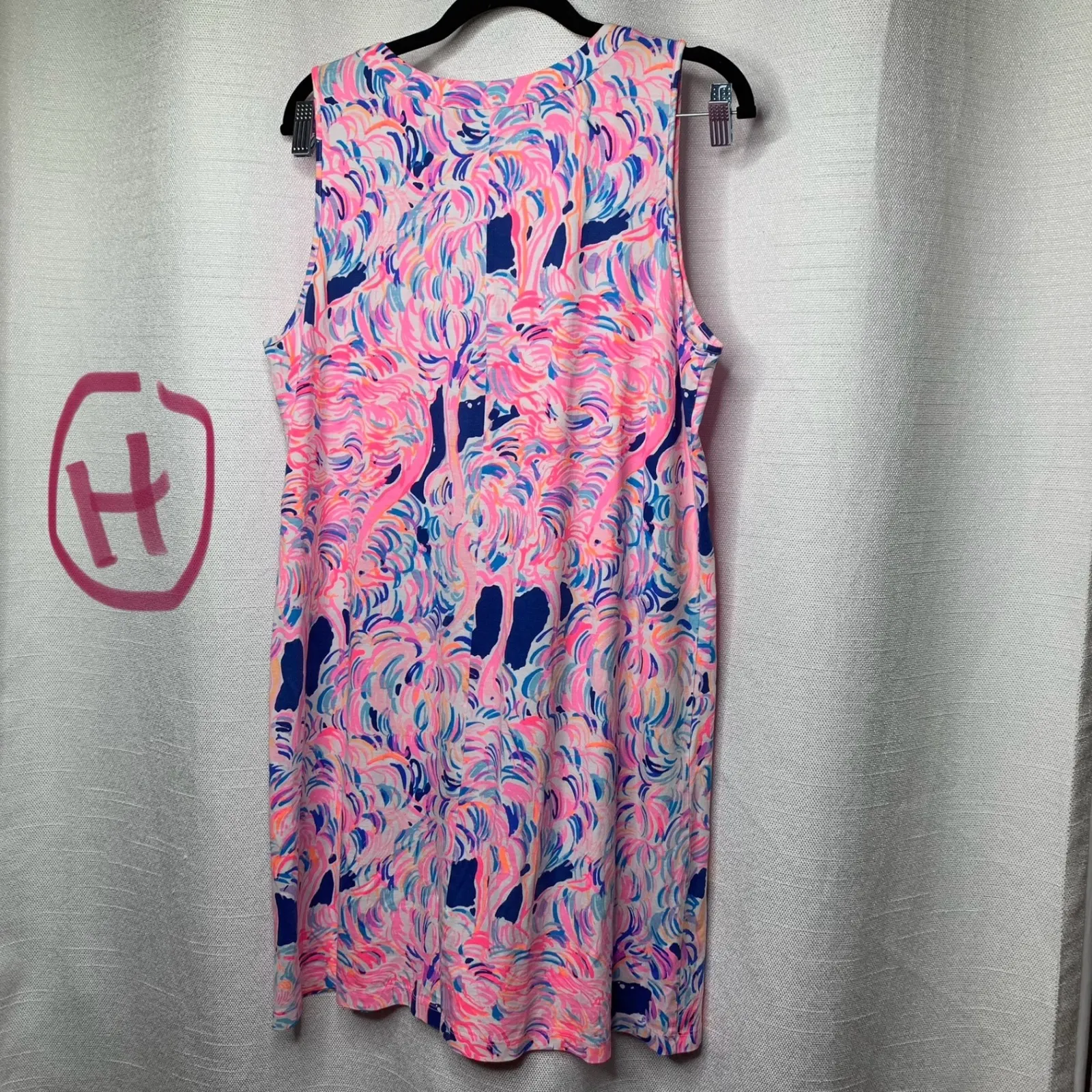 Lilly Pulitzer Amina pelican pink sleeveless dress size large vacation beach‎ - Image 3