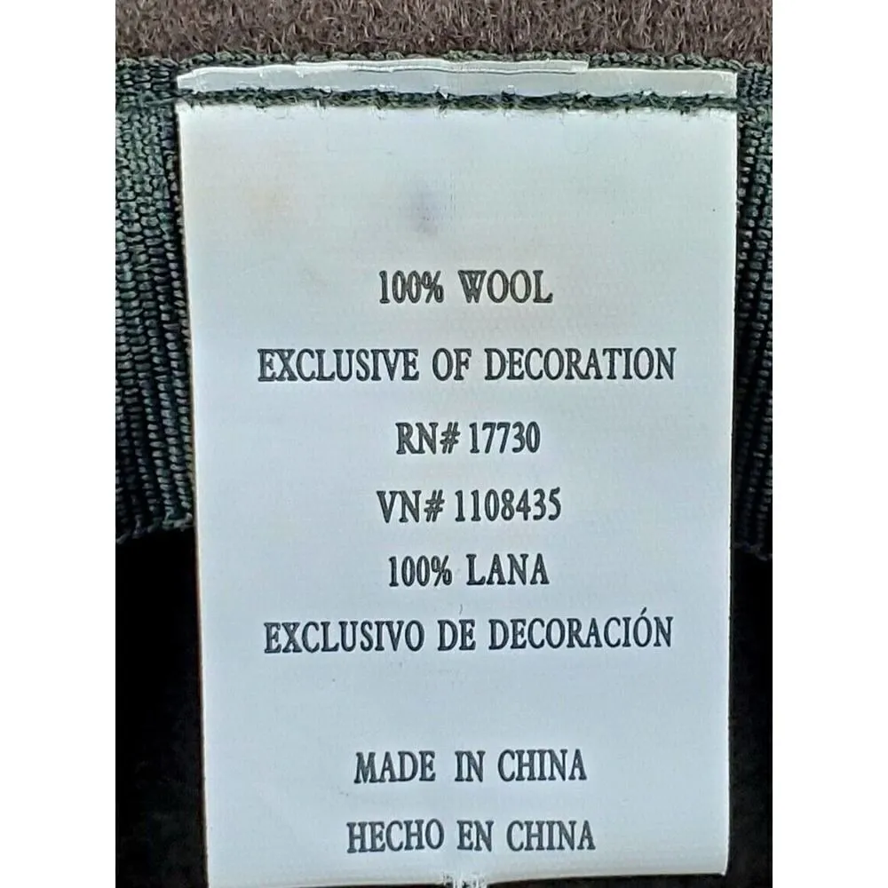 Target 100% Wool Fedora Hat Brown Wide Brim Western Boho Festival Concert Safari - Image 4