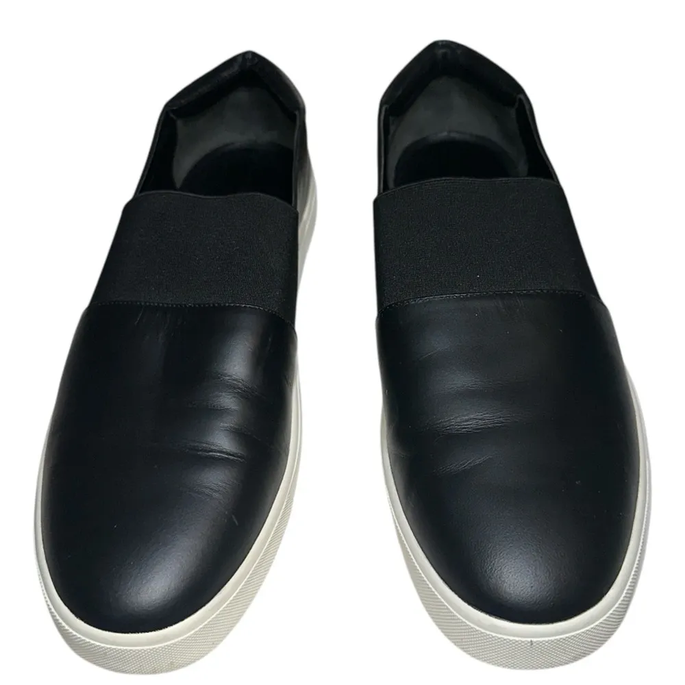 Vince corbin women’s black leather slip on sneakers shoes size 11 - Image 3