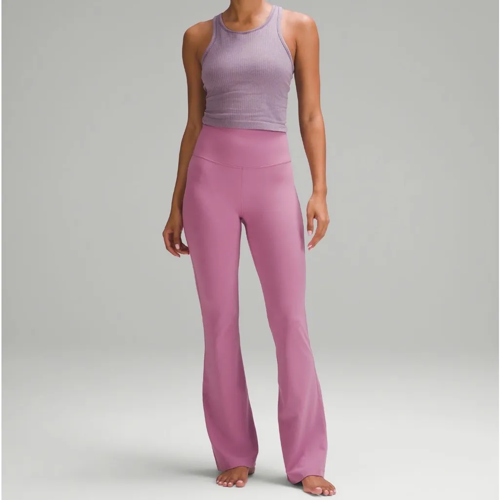 Lululemon Groove Super High Rise Flared Pant Nulu in Velvet Dust - Image 4