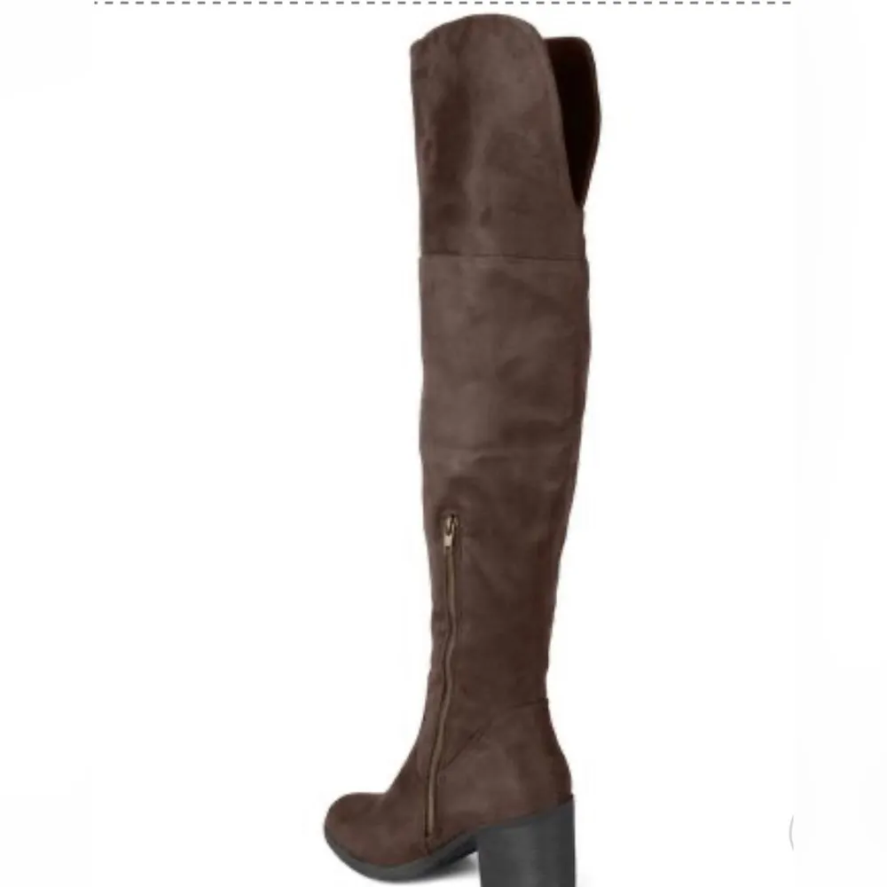 Journee Collection Womens Sana Stacked Heel Over The Knee Boots - Image 2