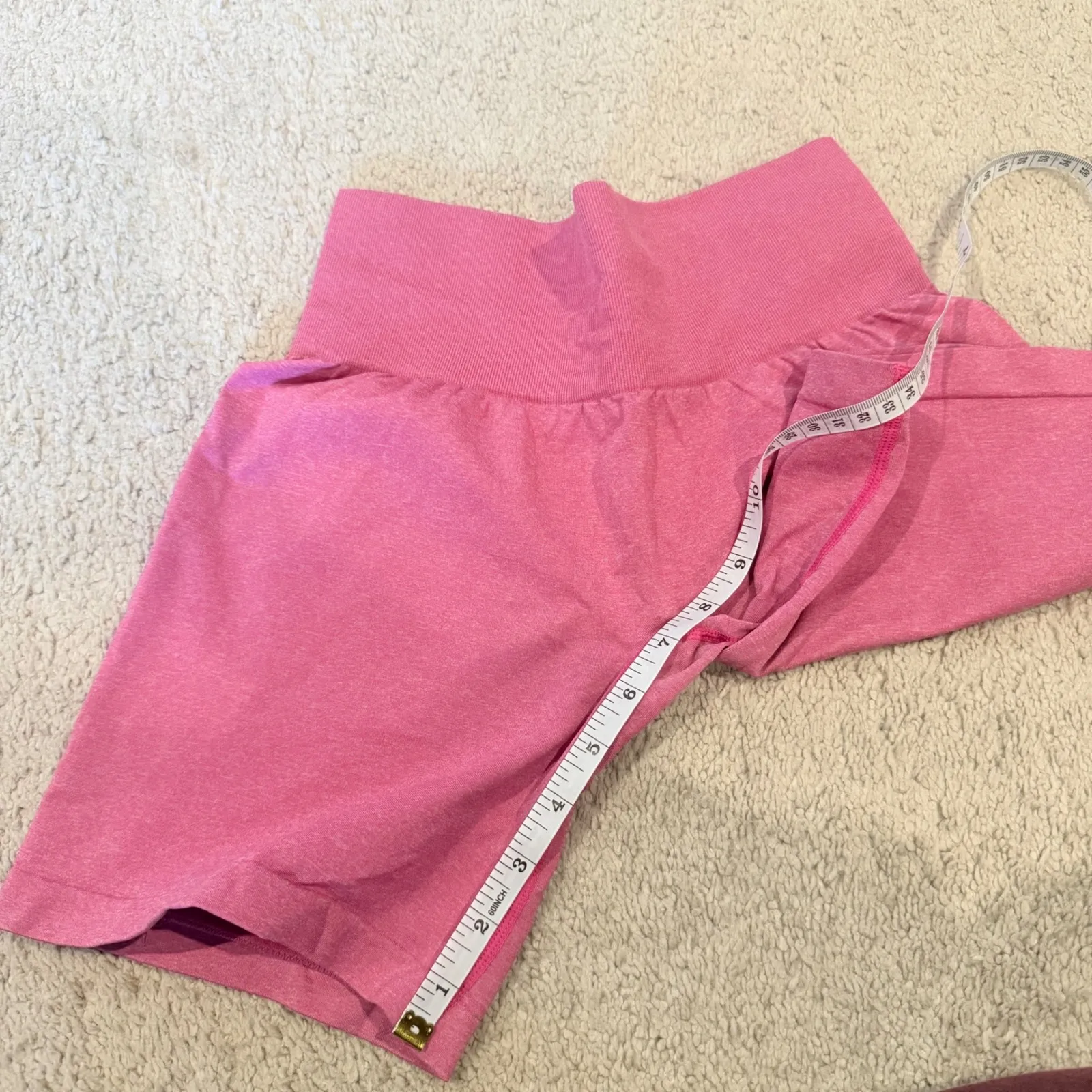 NVGTN Seamless High Waisted Biker Shorts Pink Size Small Workout Athleisure - Image 6