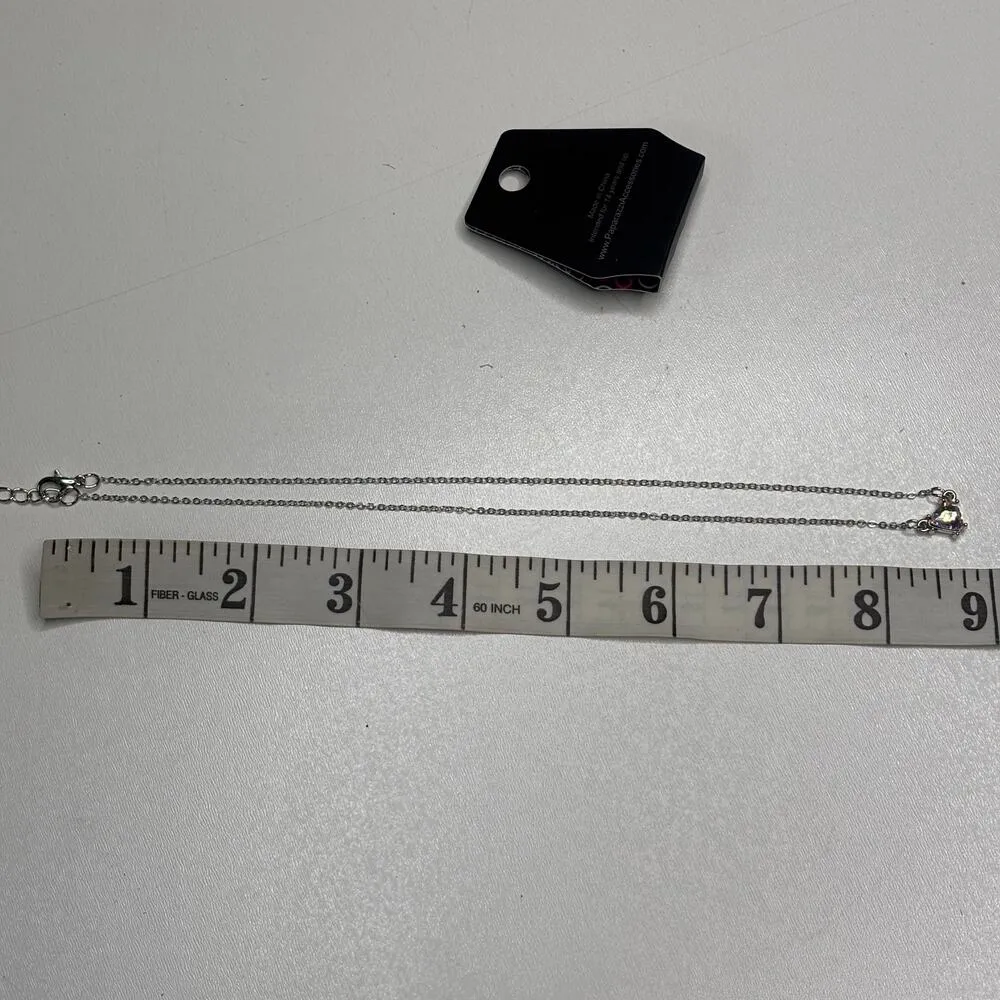 Paparazzi Necklace, Earring Solitaire Triangle Jewel Set - Image 5