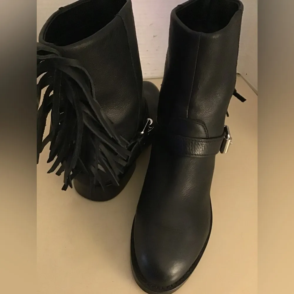 Rebecca Minkoff women black soft leather Sanura fringe boots US 6 - Image 5