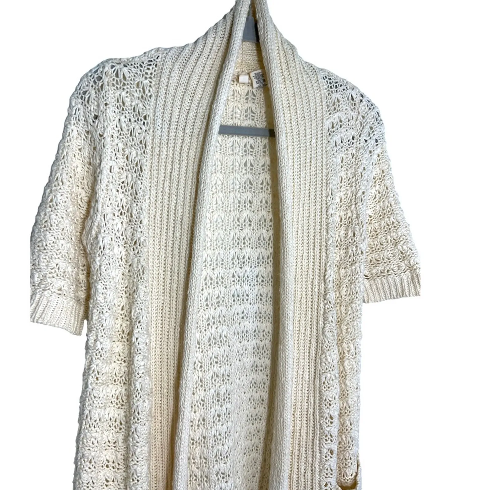 Anthropologie Open Knit Cardigan Short Sleeve Moth Cardigan XS - Image 6