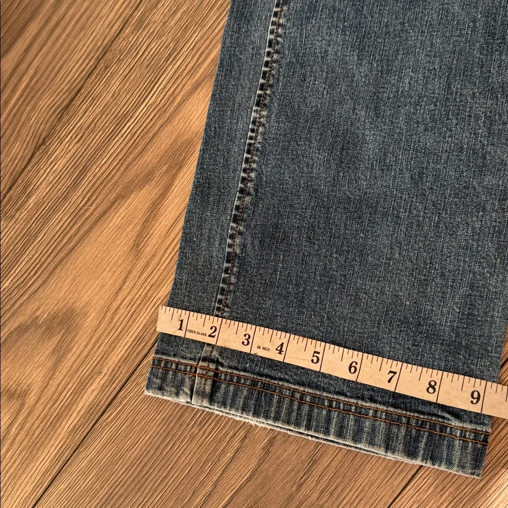 Ann Taylor Dark Blue Straight Leg high waisted funky Jeans size 2 - Image 13