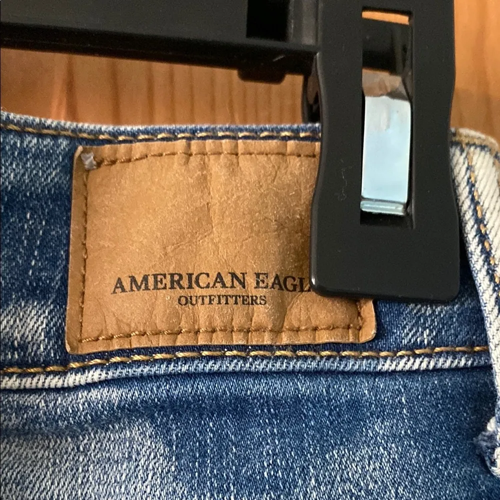 American Eagle Size 0 Women's Teen Girl Distressed Denim Mini Skirt NEW - Image 6