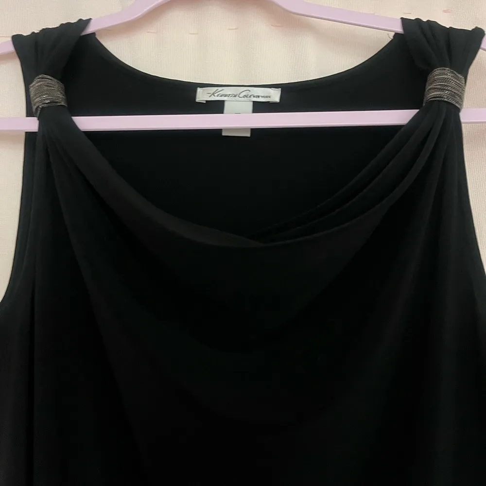 Kenneth Cole New York Charcoal Dress with Embellished Detail Black Size XS - Image 3