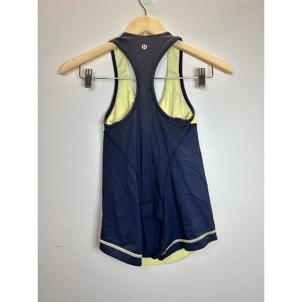 Lululemon Cardio Kick Tank Mellow Lemon Color Block Sleeveless Size 4 - Image 6