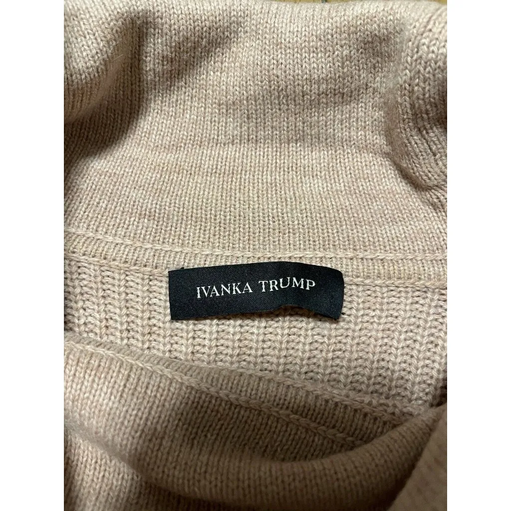 Ivanka Trump Sweater Women Measured Mauve Cable Knit Asymmetrical Pullover City‎ - Image 3