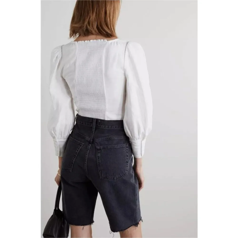 NWOT Reformation Stilton 100% Linen Top in White Size 4 - Image 2