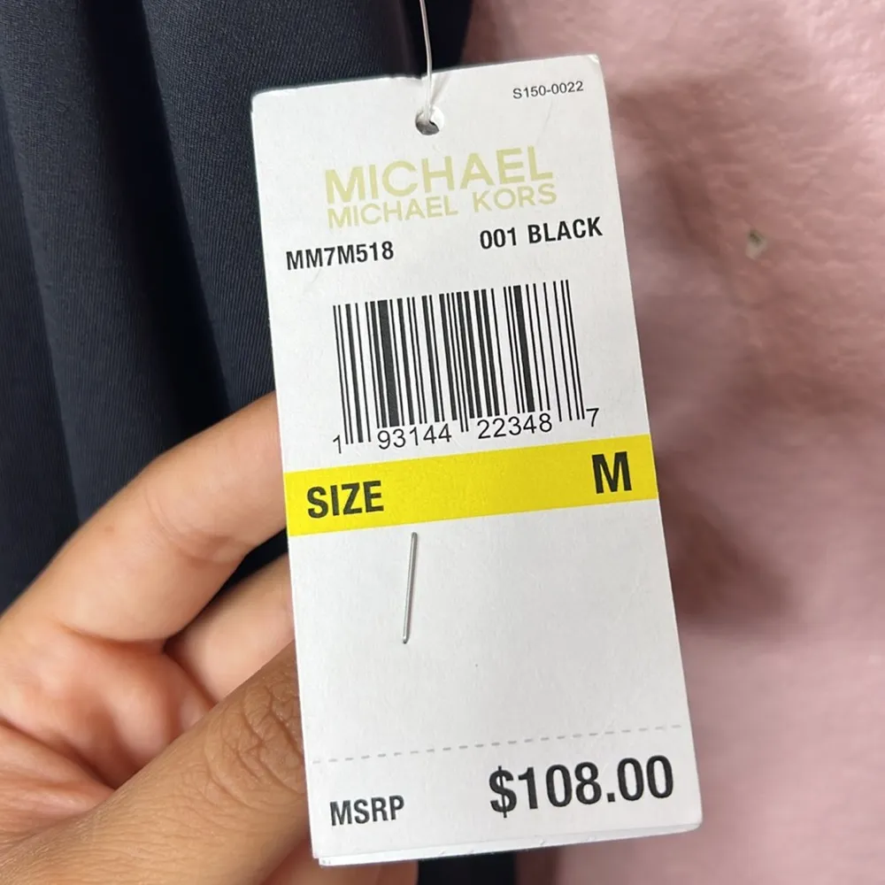 MICHAEL Michael Kors Women Layered Underwire Tankini Top Black. Size M Black Size M - Image 4