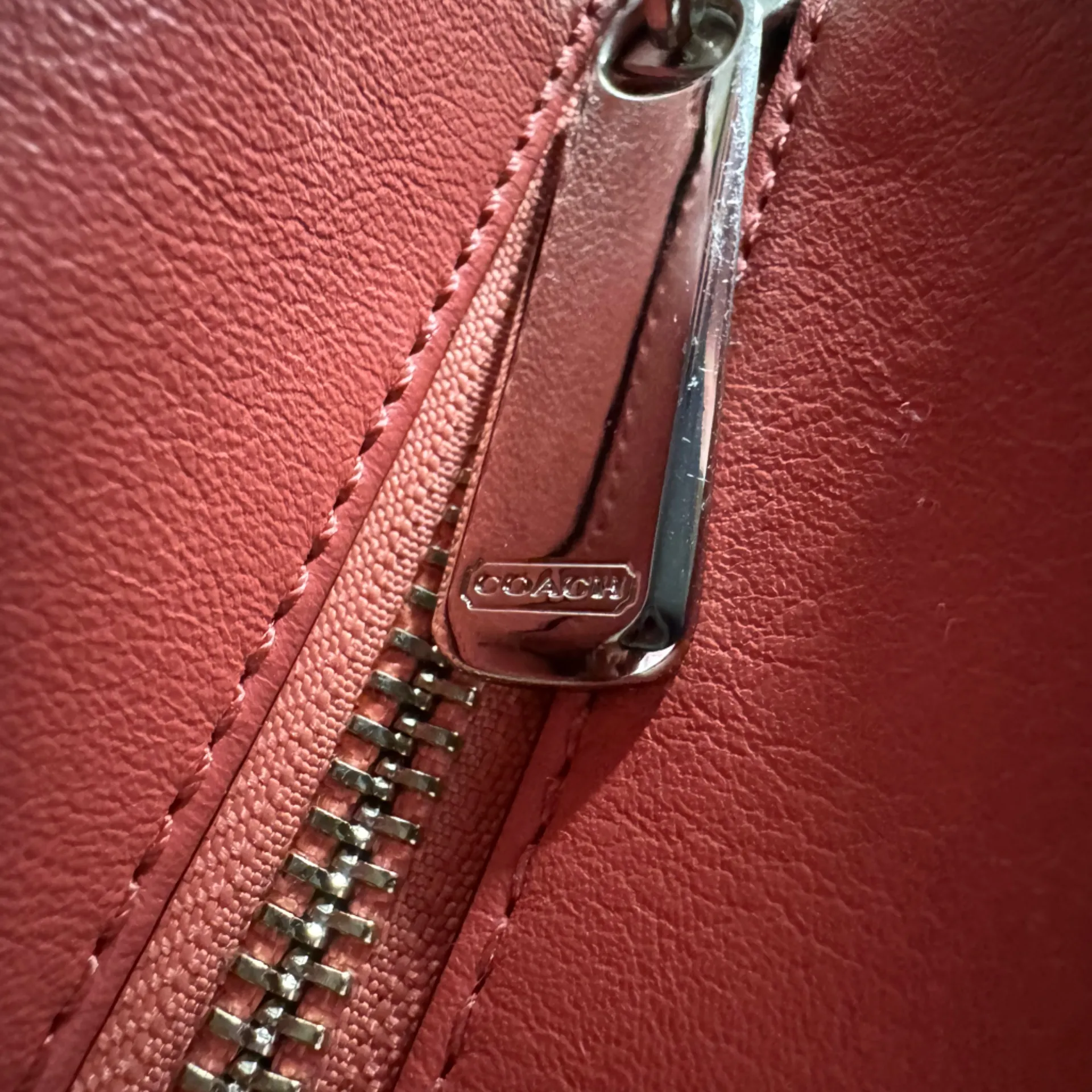 COACH Taylor Leather Alexis Carryall Bag Salmon Rose Tearose Coral F25205 - Image 12