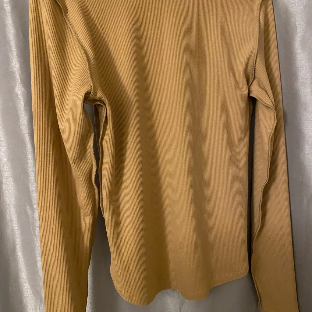 Chic Tan Long Sleeve Top - Image 3